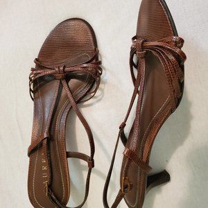 Ralph Lauren kitten heel sandals, size 8